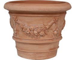 Handgemaakte Terracotta Buitenplantenpot 'Galester' - Vorstbestendig en Uniek - Ø31xH26 cm