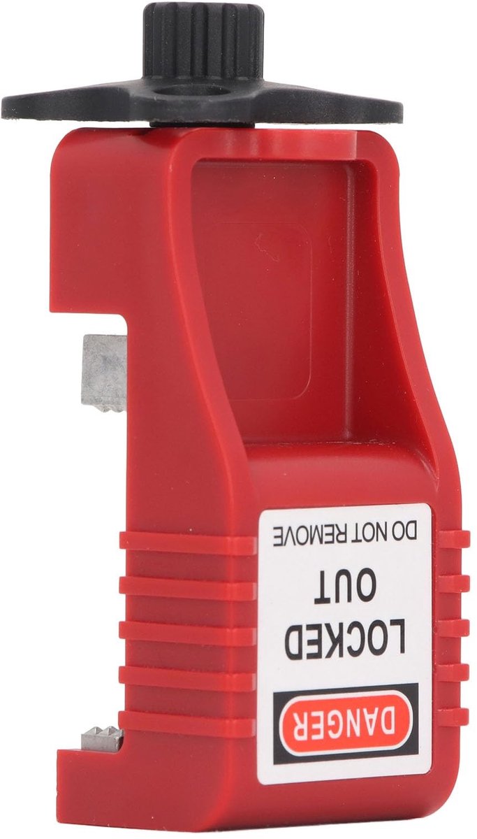 Dailygoods - Vergrendelingsapparaat - Voor Stroomonderbrekers - Veilige Lockout Tagout Oplossing - Verstelbare Klem tot 46 mm - Veiligheidsoplossing -...