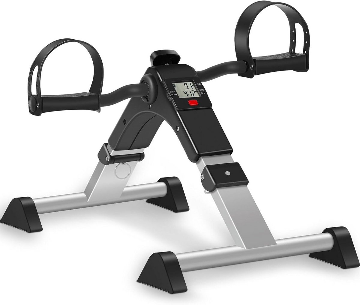 Pedaaltrainer Bureau - Mini Hometrainer - Actieve Rust - LCD Scherm - Opvouwbaar Ontwerp - Zwart