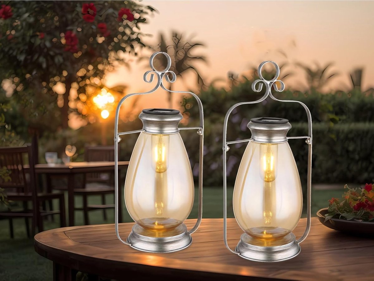 Zonne Lantaarn - Buitenlamp Solar - Terras Verlichten - IP44 Waterdicht - 365 cm Hoog - Zi