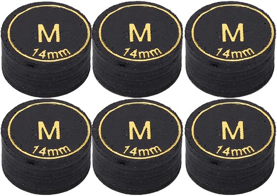 Dailygoods - Billiard Cue Tips - Professionele Multilaag - 6 Stuks 14mm - Pool en Snooker Accessoires - Voor Optimale Speelervaring - Geschikt voor Al van Dailygoods — afbeelding 5