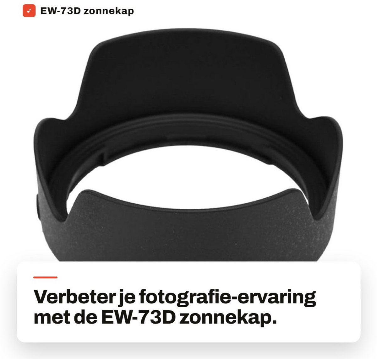 Dailygoods- Zonnekap Lichtbestendig - Zonnekap voor Cameralenzen - Verbeterd Contrast - Bescherming tegen Tegenlicht - Voorkomt Lensbeschadiging - Kwaliteitsmateriaal - Lenskap
