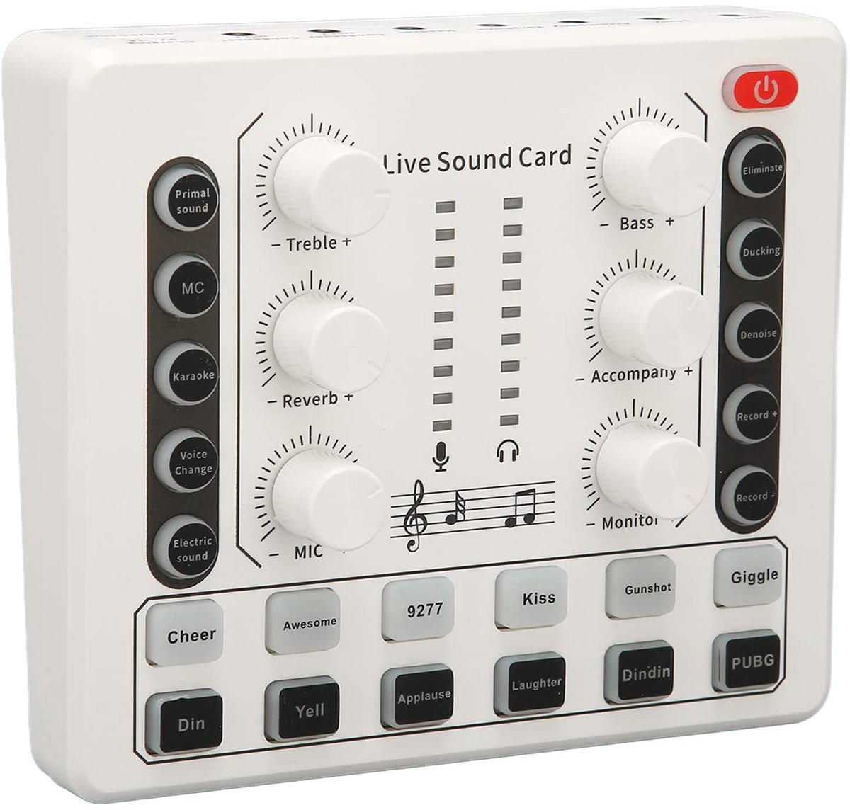Dailygoods- Geluidskaart Live - Mobiele Geluidsmixer - Stemwisselaar - Plug and Play - Duurzaam ABS - Ingebouwde Lithiumbatterij 800mAh - Audiomixer