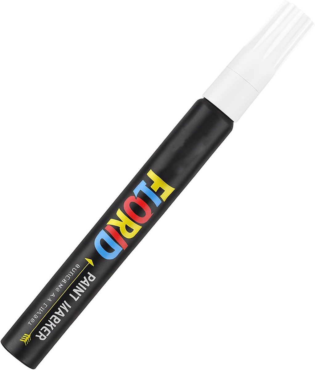 Acrylstiften Set - Permanente Markers - Decoreren en Knutselen - Waterdichte Inkt - 30 mm Punt - Wit