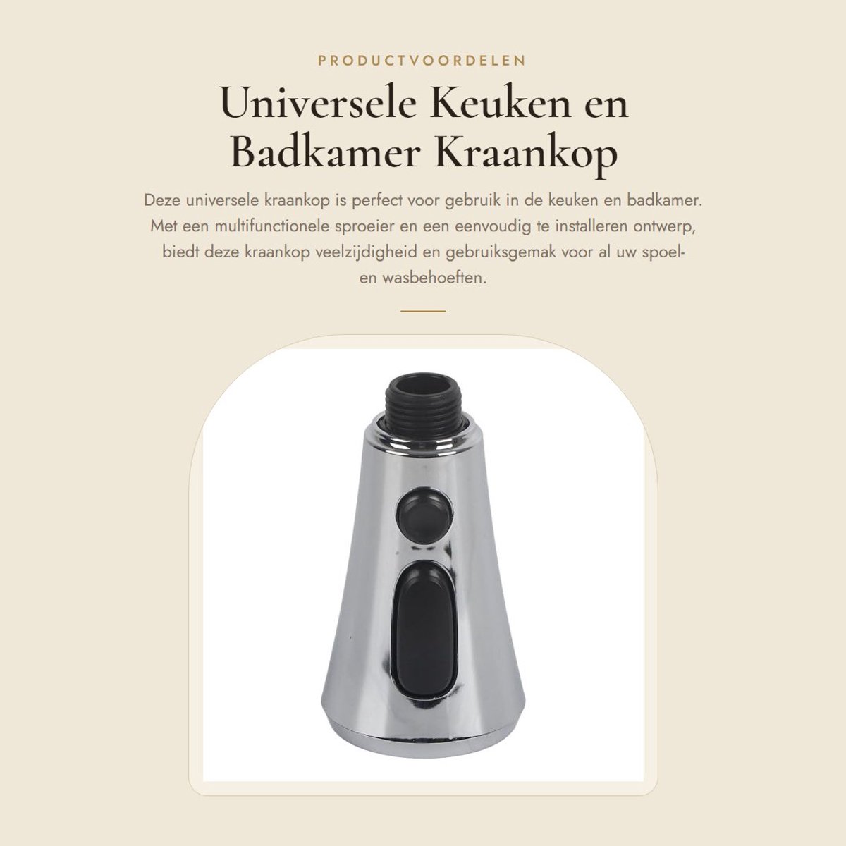 Dailygoods- Kraankop Universeel - Multifunctionele Sproeikop - Roterende Keukenuitloop - E