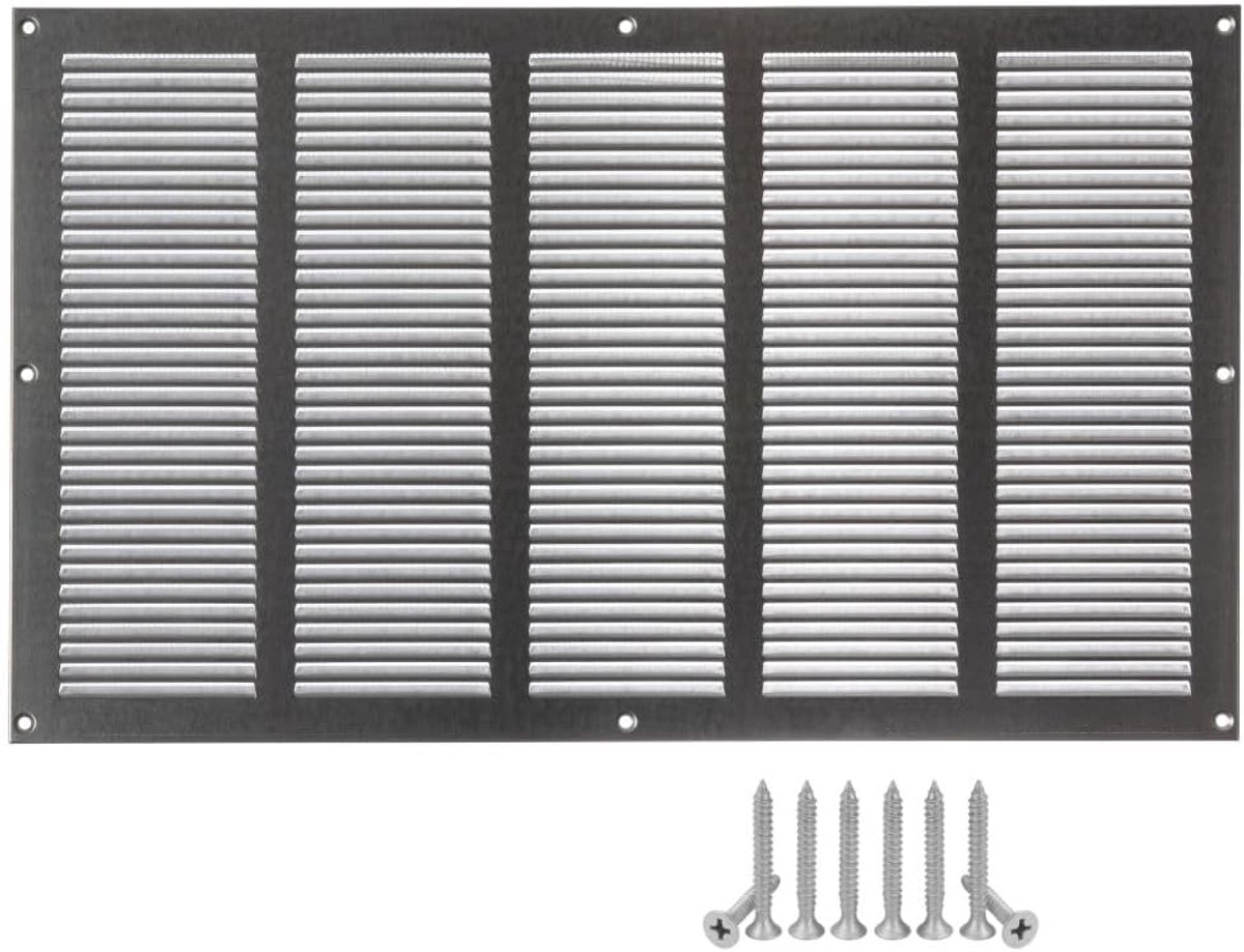 Ventilatierooster - Afvoerrooster - Ventilatie Verbeteren - Insectenbescherming - 500x300 mm - Verzinkt