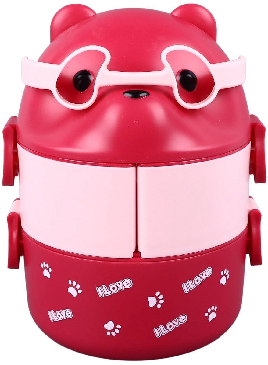 Dailygoods- Lunchbox 2-laags - Uitstekende Thermische Isolatie - Luchtdicht - Geschikt voor Warme/Koude Gerechten - Veilig PP-Materiaal - Opklapbare Ventilatieopening - Voedselcontainer