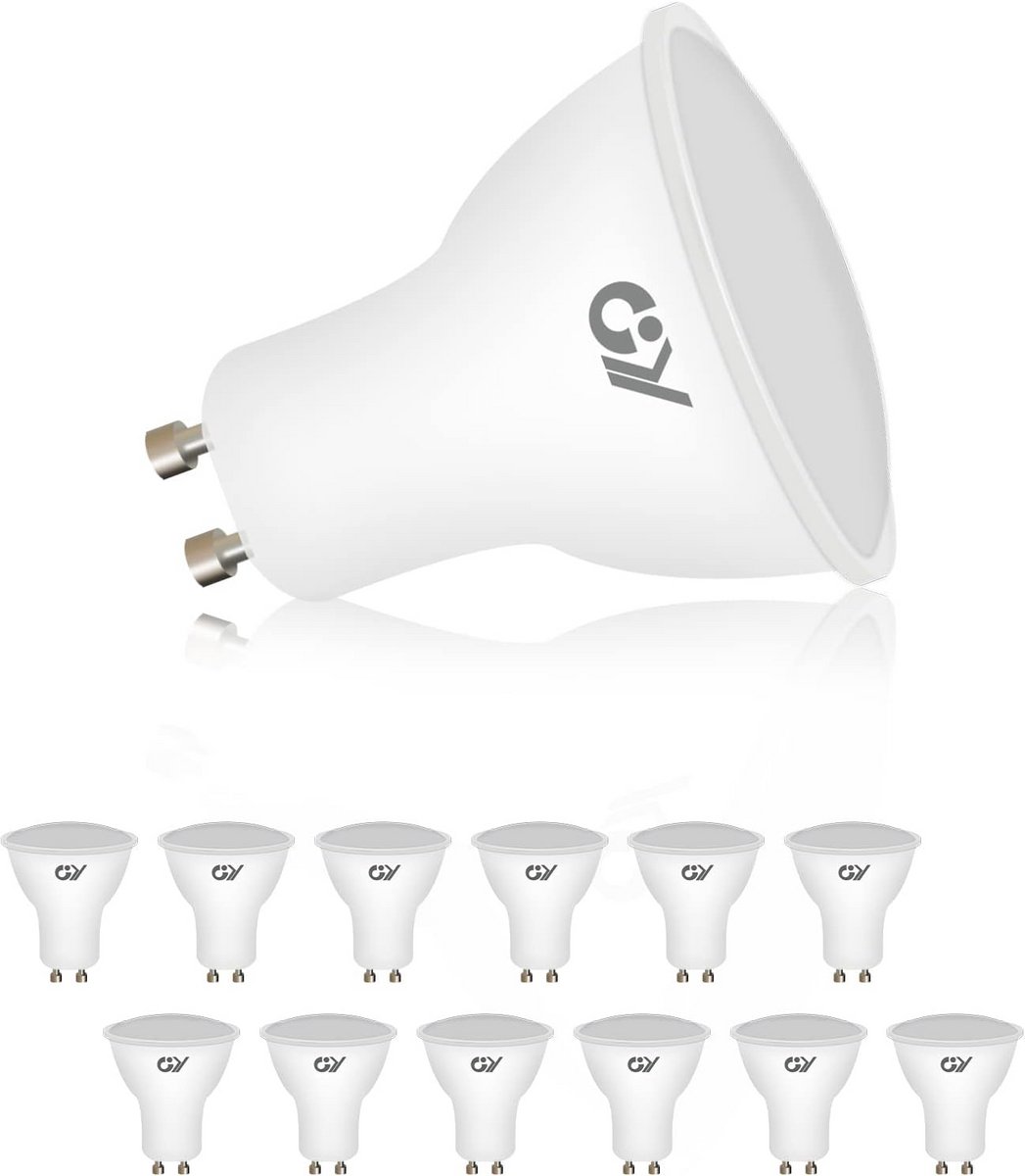 Ledlampen GU10 - Reflector lamp - Energie besparen - Koel wit licht - 6 stuks - Wit
