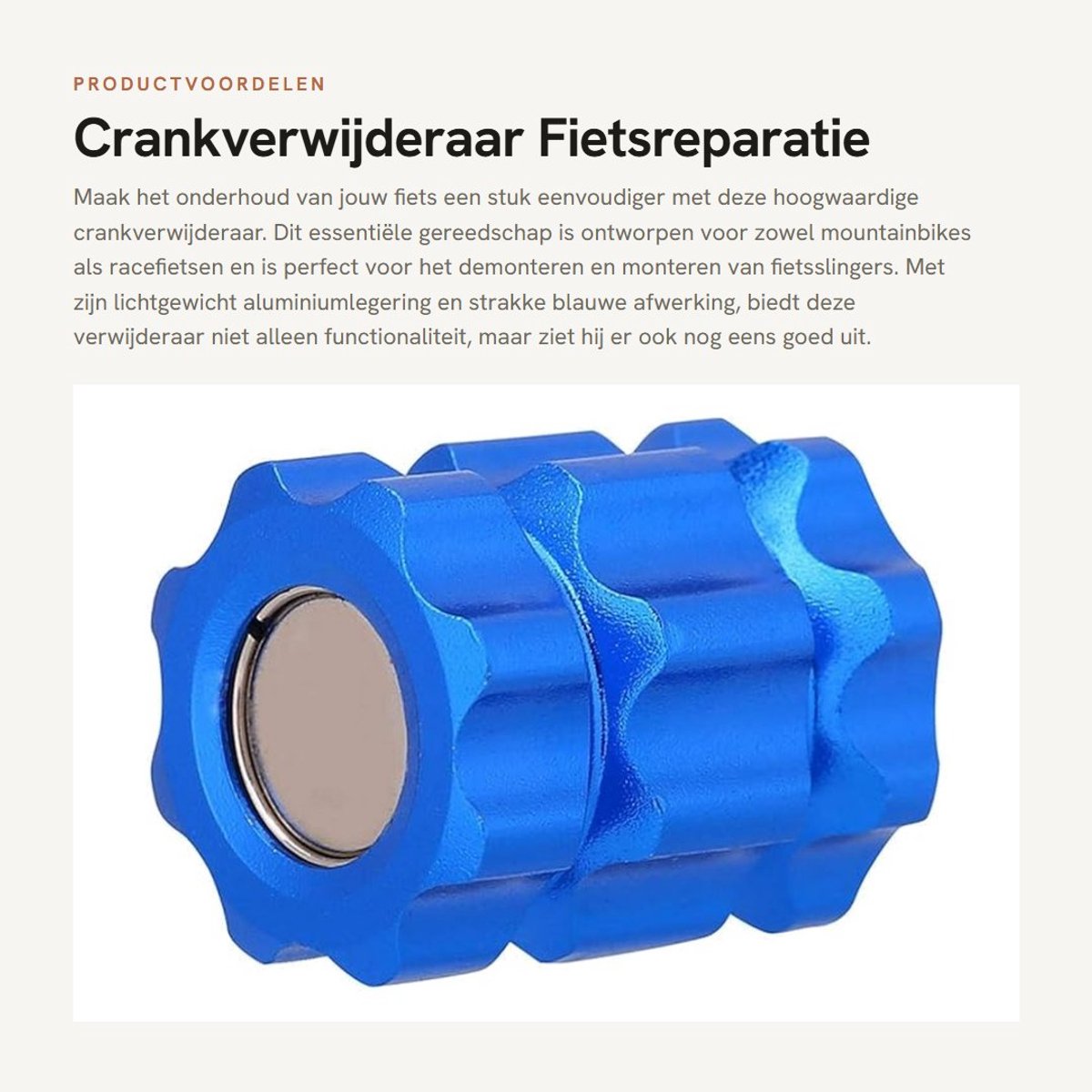 Dailygoods- Crankverwijderaar voor Shimano HollowTech - Zwengelverwijderaar - Verwijderingsgereedschap - Fietsreparatiegereedschap - Aluminiumlegering - Lichtgewicht 19g - Fietsreparatietool