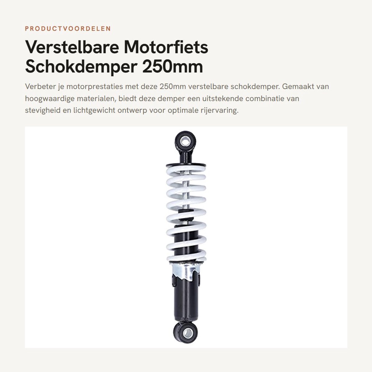 Dailygoods- Schokdemper Verstelbaar - Zwaar Belastbaar - CNC-gefreesde Aluminiumlegering - Lichtgewicht - Eenvoudig te Installeren - Beschermlaag tegen Omgevingsinvloeden - Vering