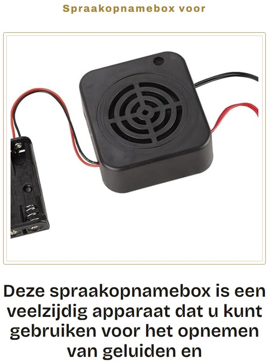 Dailygoods- Geluidschipmodule Uitzonderlijke Geluidskwaliteit - Geluidsopname Apparaat - DIY Stem Wenskaart - Creatieve Ambachten - Speelgoed - Heldere Audio tot 3 W - Geluidsopnameapparaat