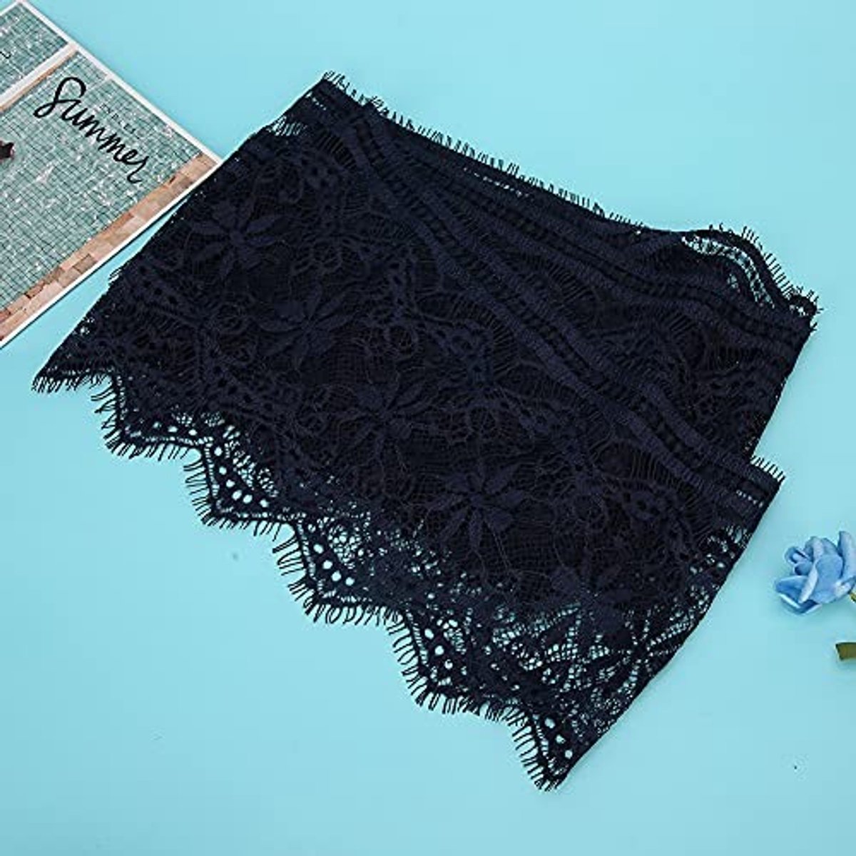 Dailygoods- Kant 14,5 Cm Breed - Borduurkant - Kleding Accessoire - Trouwjurk - DIY Naaien - Polyesterzijde