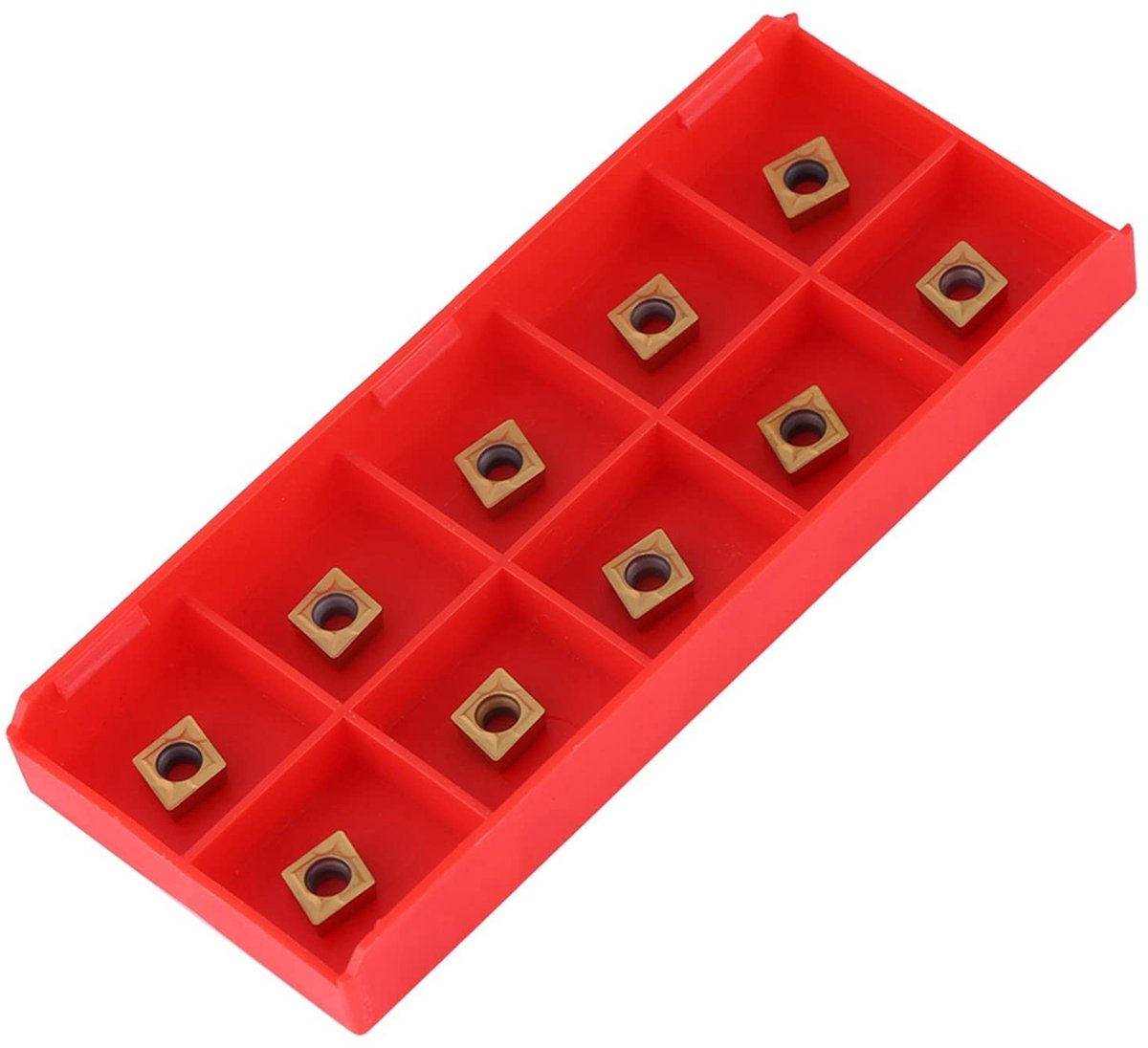 Dailygoods- Wisselplaten Set van 10 - CNC Hardmetalen Wisselplaten - CCMT060204-HM YBC251 - Zware Hardmetalen Platen - Precisie en Efficiëntie - Hoge Sterkte en Taaiheid - Snijplaten