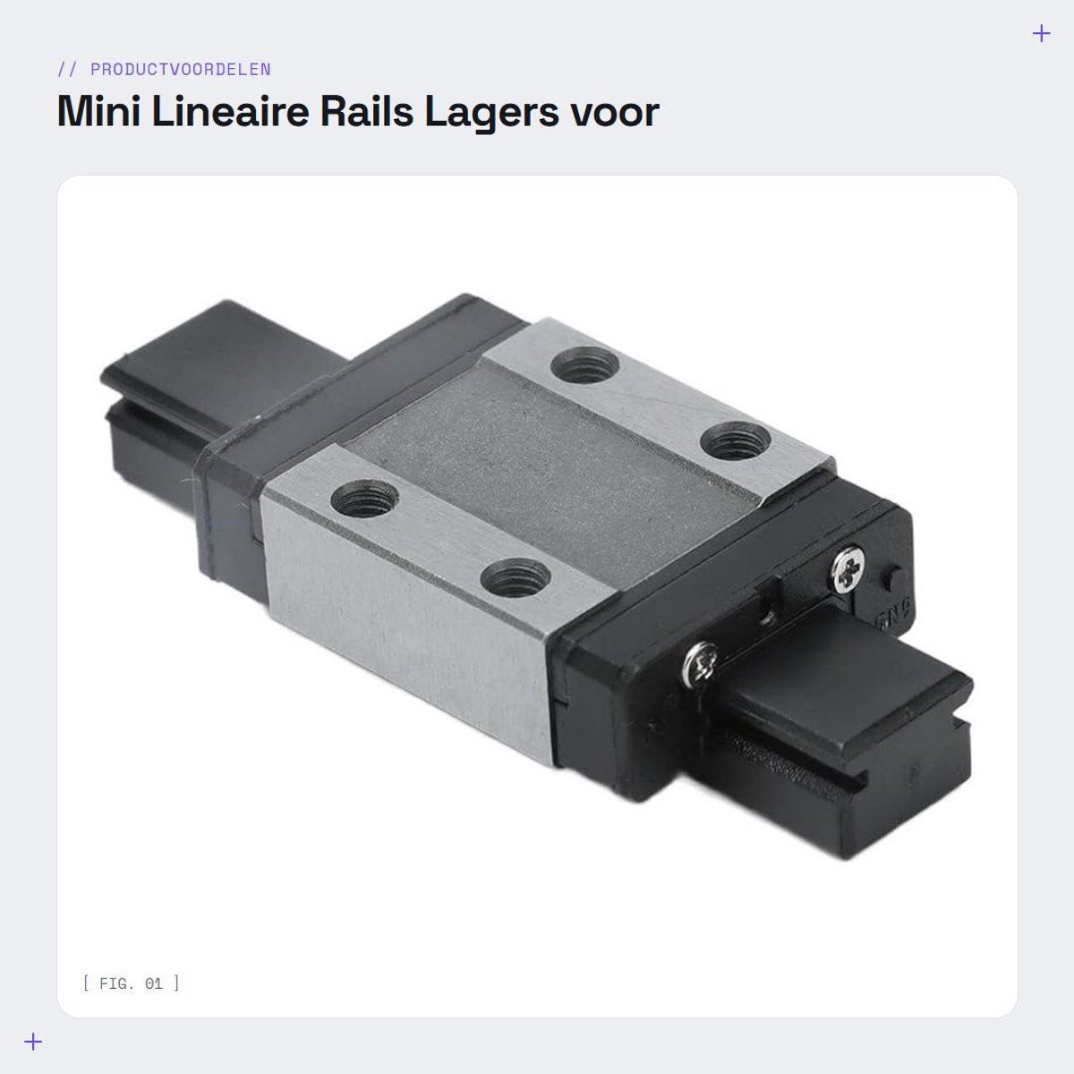 Dailygoods- Lineaire Rails Hoge Nauwkeurigheid - Mini Geleiderail - Lichtgewicht Ontwerp - Antivalstrips - Geschikt voor 3D-printer/CNC-machine - Vermindert Geluid