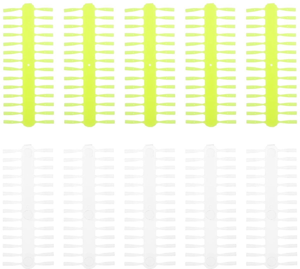 Dailygoods- Aasstopper 10 Stuks - Plastic Stoppen - Duurzaam Kunststof - Antiverplaatsing - Eenvoudige Installatie - 280 Strips - Aas