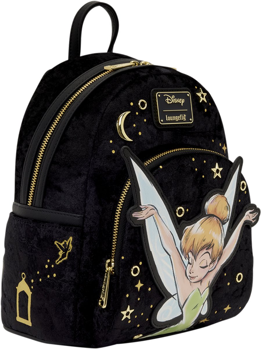 Loungefly Disney Tinker Bell Pixie Dust Velvet Mini Rugzak – Fluweel – Tinkerbell – Disney Tas – foto 2