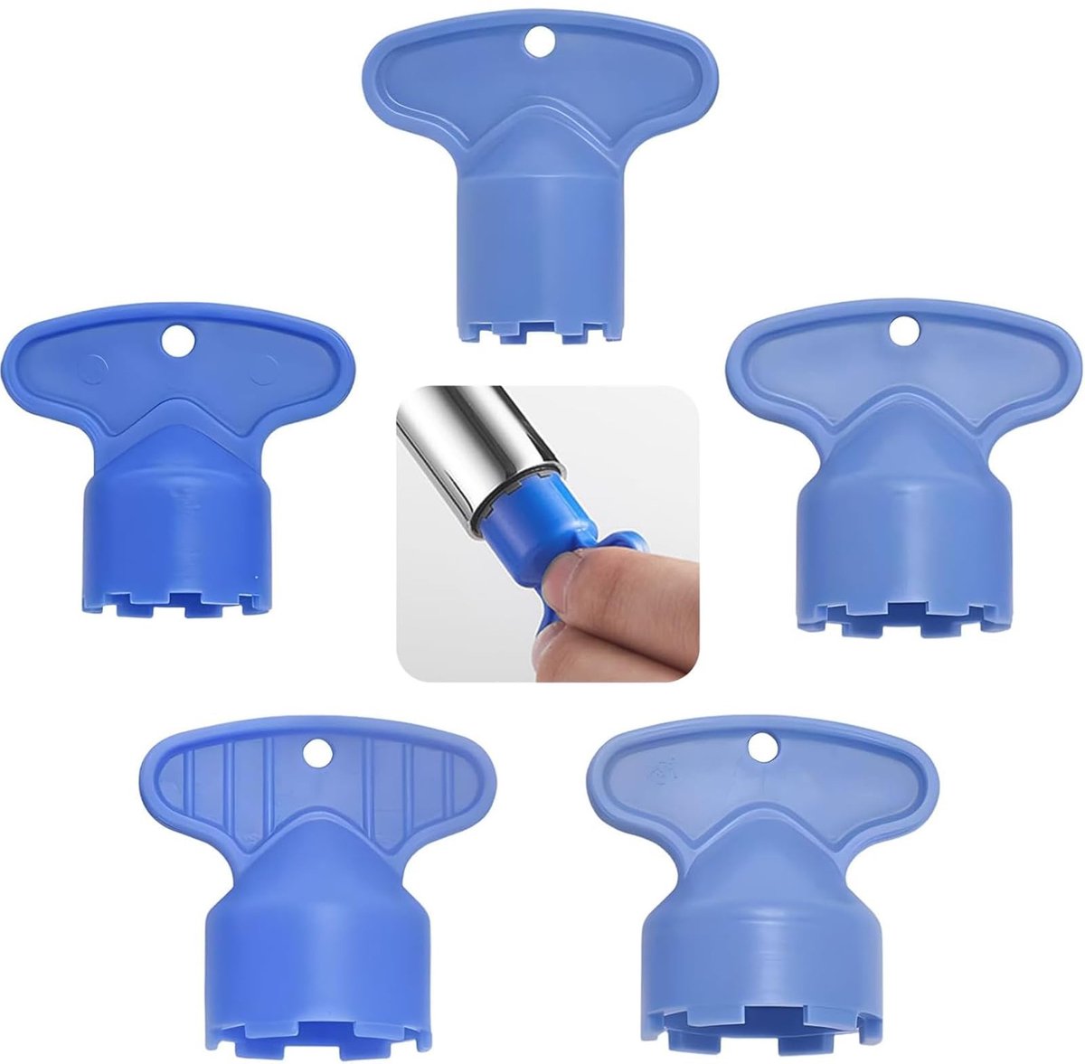 Dailygoods- Kraanknop 5 Stuks - Ontluchtingssleutel - Beluchter - M16,5/M18,5/M21,5/M22/M24 - ABS-kunststof - Eenvoudige Montage - Kraanbeluchter