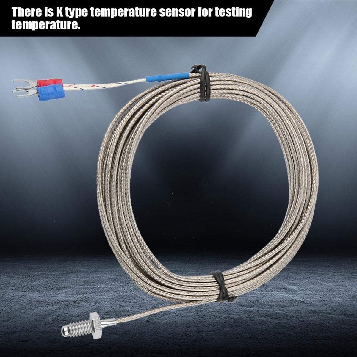 Dailygoods - Thermokoppel Meetsonde - 5 Meter Temperatuur Probe - Nauwkeurige Temperatuurmeting - Geschikt voor Laboratorium - Professionele Meetappar...
