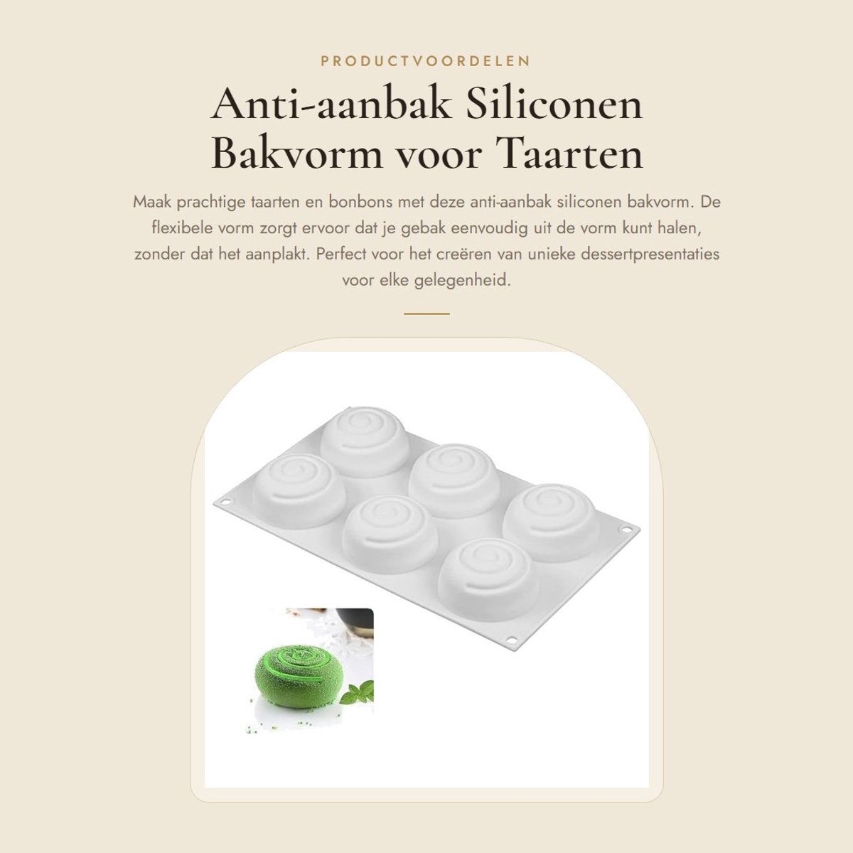 Dailygoods- Siliconen Vorm Anti-aanbak - Bakvorm Rond - Bakvorm 3D - Bakvorm Taart - Bakvorm Chocolade - Flexibele Vorm