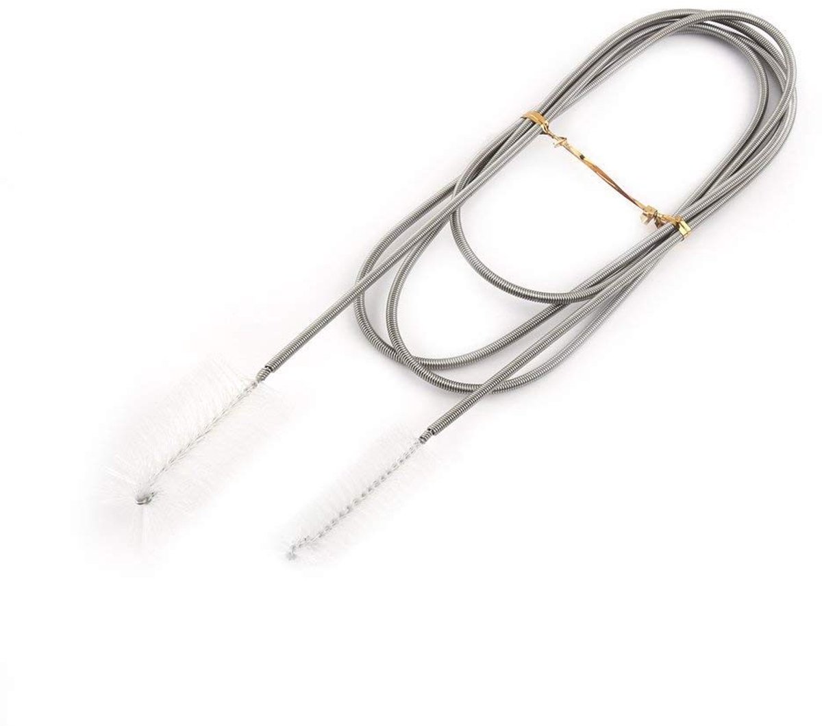 Dailygoods- Reinigingsborstel Flexibel - Dubbele Uiteinden - Roestvrij Staal - Voor Buizen 9-35mm - Ideaal voor Waterpompen - Schone Borstel - Buizenborstel