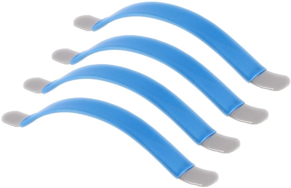 Dailygoods- Gitaarsnaarscheider 4 stuks - Gitaar Onderhoudsset - Snarensplitter - Reinigingsgereedschap - Onderhoudsgereedschap - Blauw 9 x 0,9 cm - Gitaaronderhoud