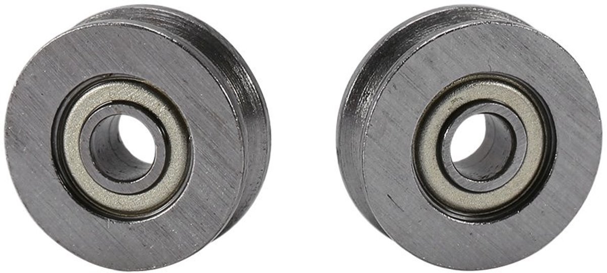 Dailygoods- Geleiderpulley 20 Stuks - Miniatuur Stalen V-Groef - Kogellager - 3x12x4mm - Duurzaam - Geschikt voor Lineaire Beweging - Lijnlager