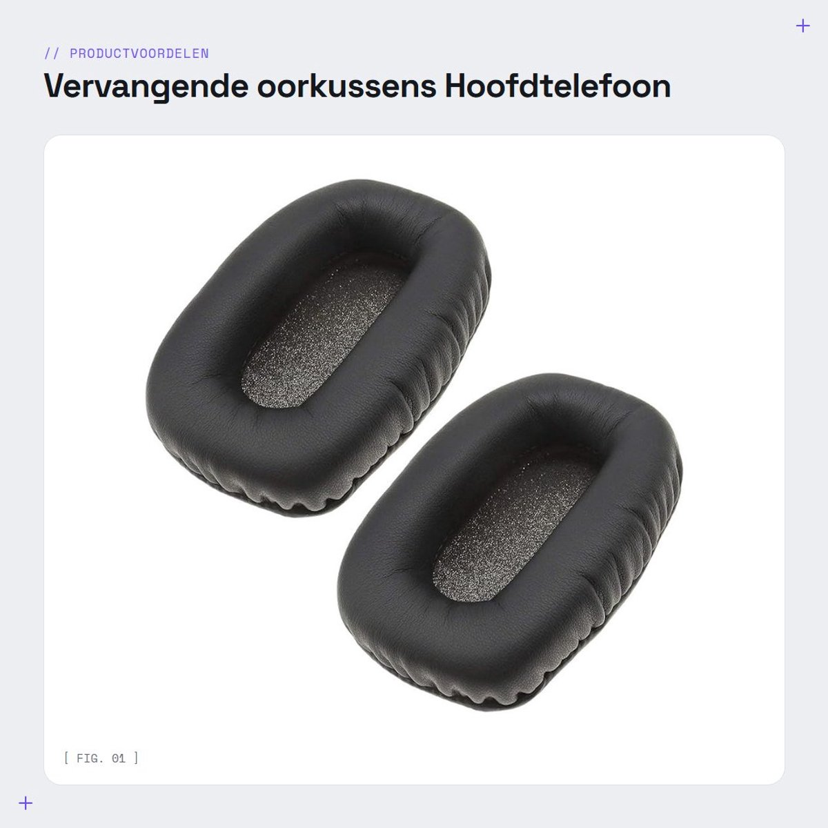 Dailygoods- Oorkussens Zacht Kunstleer - Compatibel met Beyerdynamic DT100/DT102/DT108/DT109 - 1 Paar - Schuimmatten - Geluidsblokkering - Eenvoudig te Vervangen - Hoofdtelefoon Oorkussens