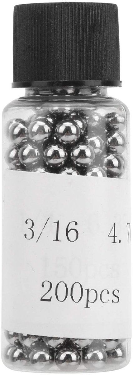 Dailygoods- Lagerballen 200 Stuks - Fietslagerbal - 3/16in Diameter - Roestvrij Staal - Glanzend Gepolijst - Stabiele Prestaties