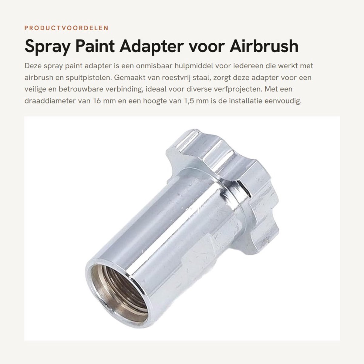 Dailygoods - Spray Paint Adapter voor Airbrush en Spuitpistolen
