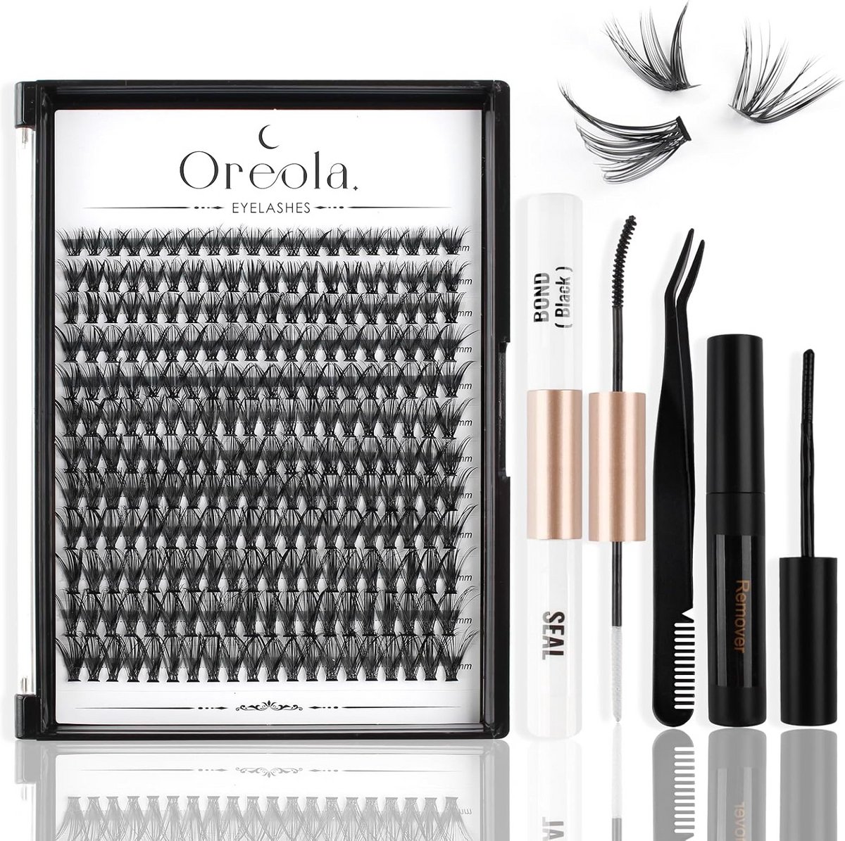 Individuele Wimpers - Wimperplukjes Losse Wimpers - Oog Make-up Creëren - D-Krul - 240 Stuks - Zwart