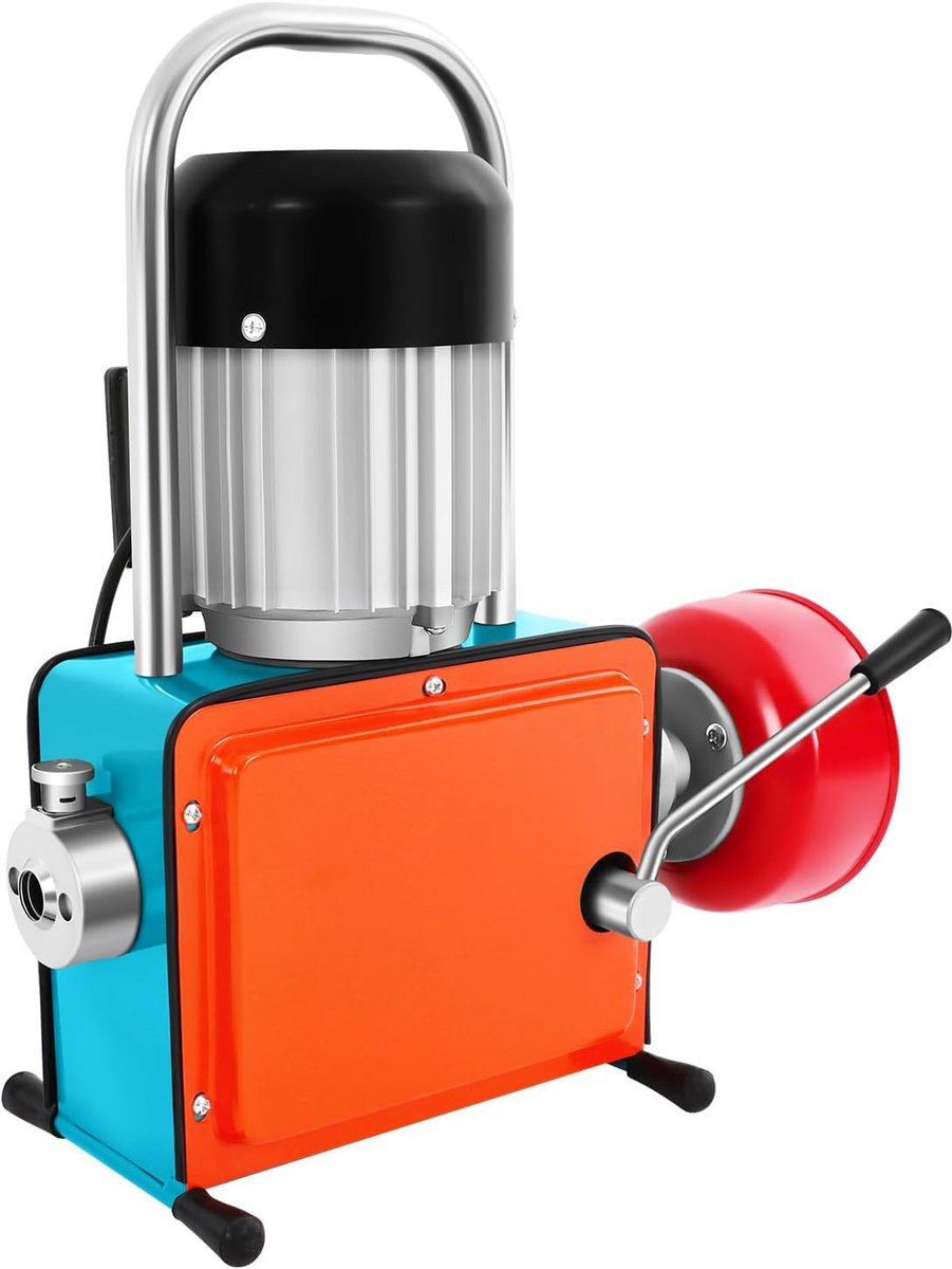 Afvoerreinigingsmachine - Rioolreiniger - Verstoppingen Verhelpen - 1000W Zuivere Motor - 20 Meter Lengte - Oranje