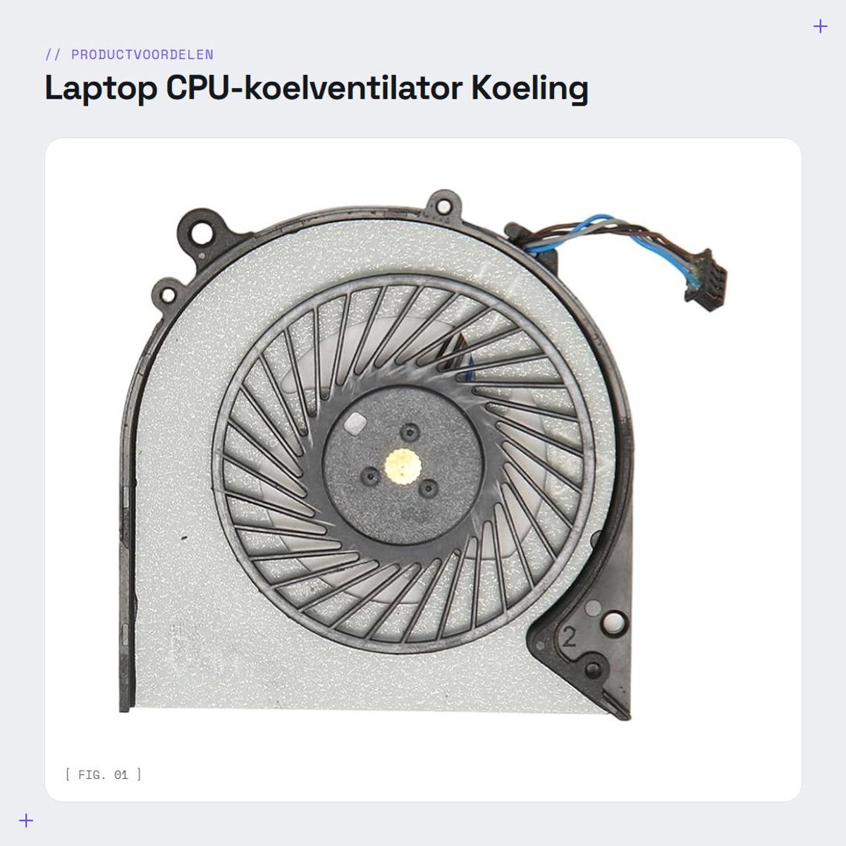 Dailygoods - Laptop CPU-koelventilator - Koeling - Eenvoudige installatie - Lichtgewicht - Notebook-koelventilator - Geschikt voor Elitebook 820 G3 72...