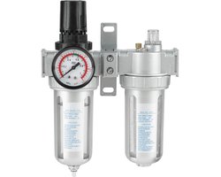 Dailygoods- Luchtcompressor Filterregelaar Aluminiumlegering - Combo Vochtval - Persluchtfilter - Olie Smeermiddel - Water Regulator - Geïmporteerd Filterelement