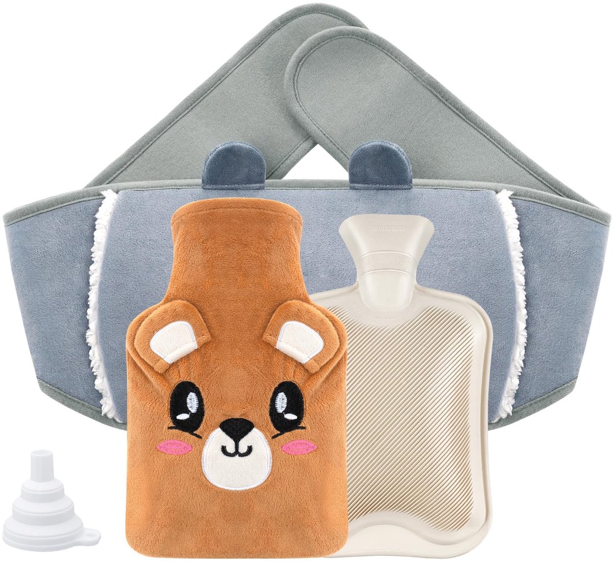 Dailygoods - Warmwaterkruik - Pijnverlichting - 1 Liter - Zachte Overtrek - Geschikt voor Kinderen en Ouderen - Warmte en Comfort