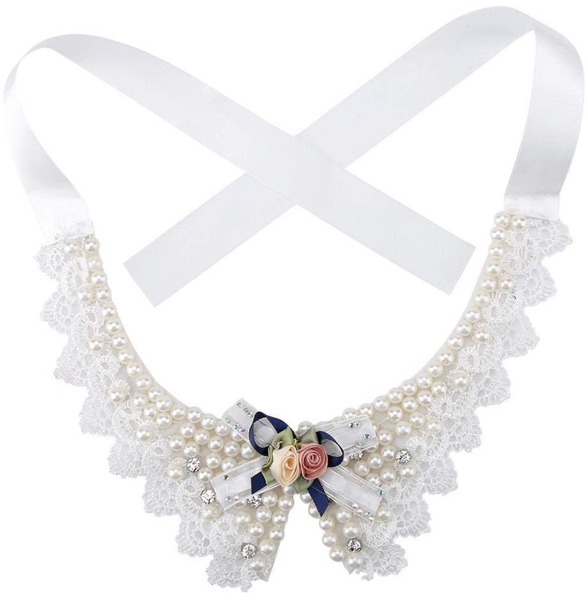 Dailygoods- Hondenboog Verstelbaar - Hondenhalsband met Parel - Geschikt voor Kleine/Middelgrote Honden - Hoofddeksel voor Feesten - Gemakkelijk te Dragen - Polyester Materiaal