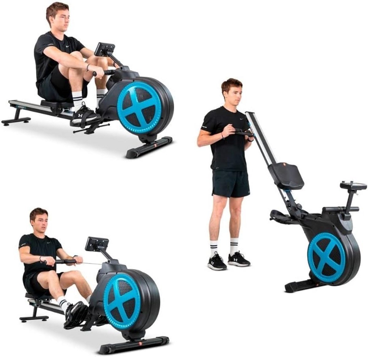 Roeimachine Opvouwbaar - Indoor Roeier Fitness - Thuis Sporten - 8-Traps Magnetisch Weerstand - 164 x 60 x 80 cm