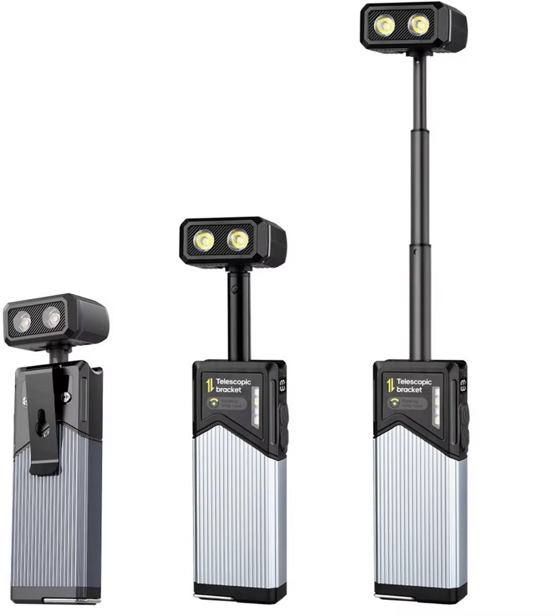 Zaklamp -Telescopische - LED- Werklamp - Zaklamp - Tactisch - Magnetisch - Oplaadbaar