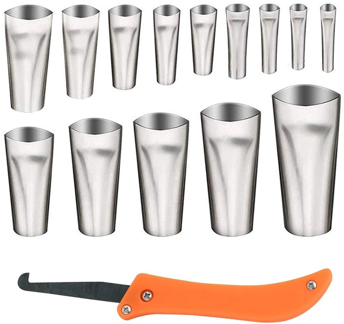 Dailygoods- Sproeiers 14 Stuks - Roestvrij Staal - Afdichtingsgereedschap - Decoratief Gereedschap - Huishoudelijke Apparaten - Draagbare Gereedschappen - Lijmmondstuk