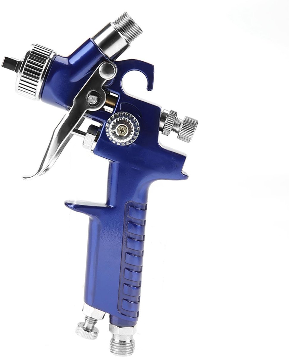 Dailygoods- Pneumatische Spuitgun 125ml - Nozzle 0,8mm/1,0mm - Voor Autolakreparatie - Kunstzinnig Schilderen - Model H-2000A - Schilderen van Meubels - Spuitpistool