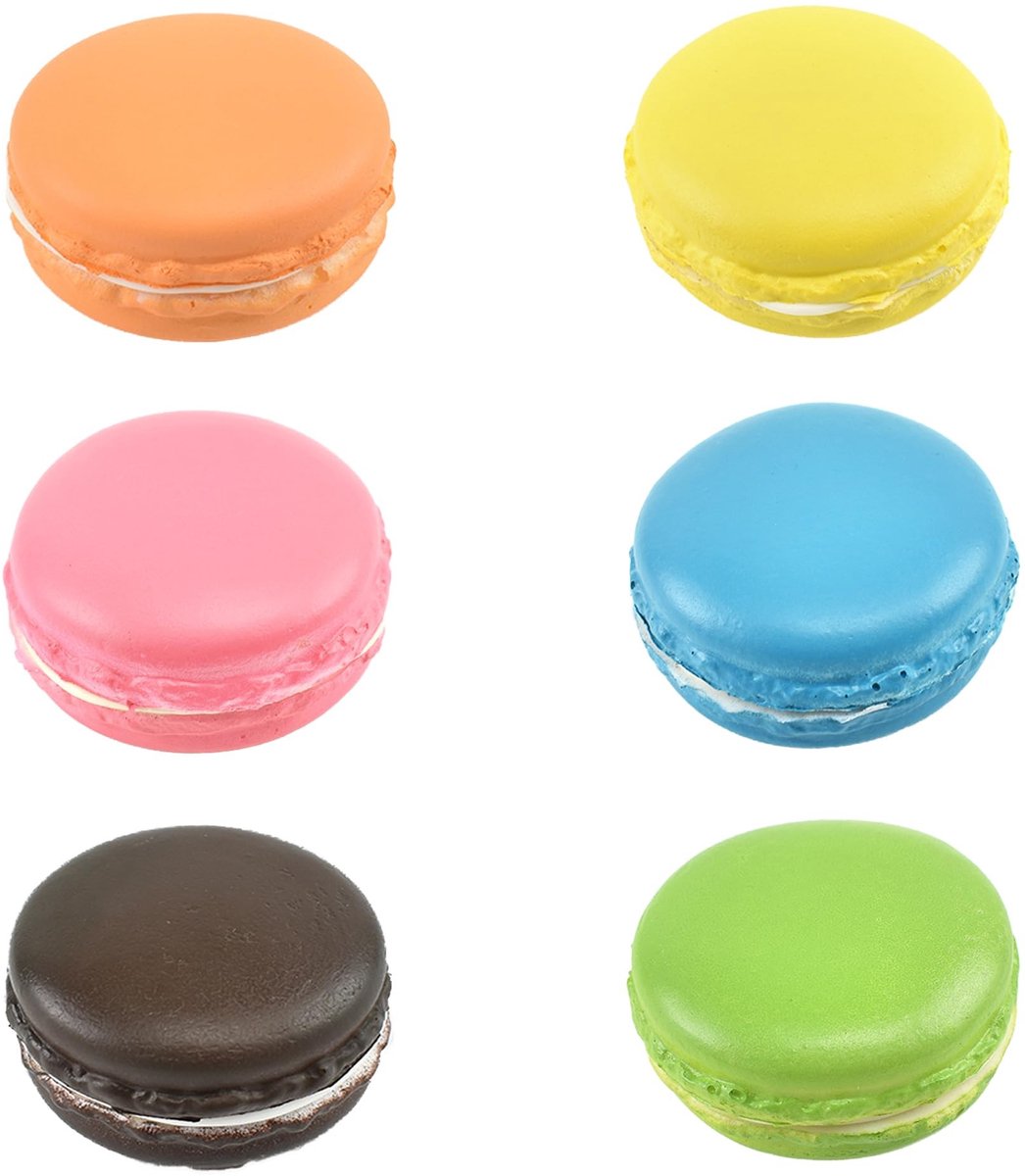 Dailygoods- Kunstmacaron Set van 6 - Realistische Nep Gebakjes