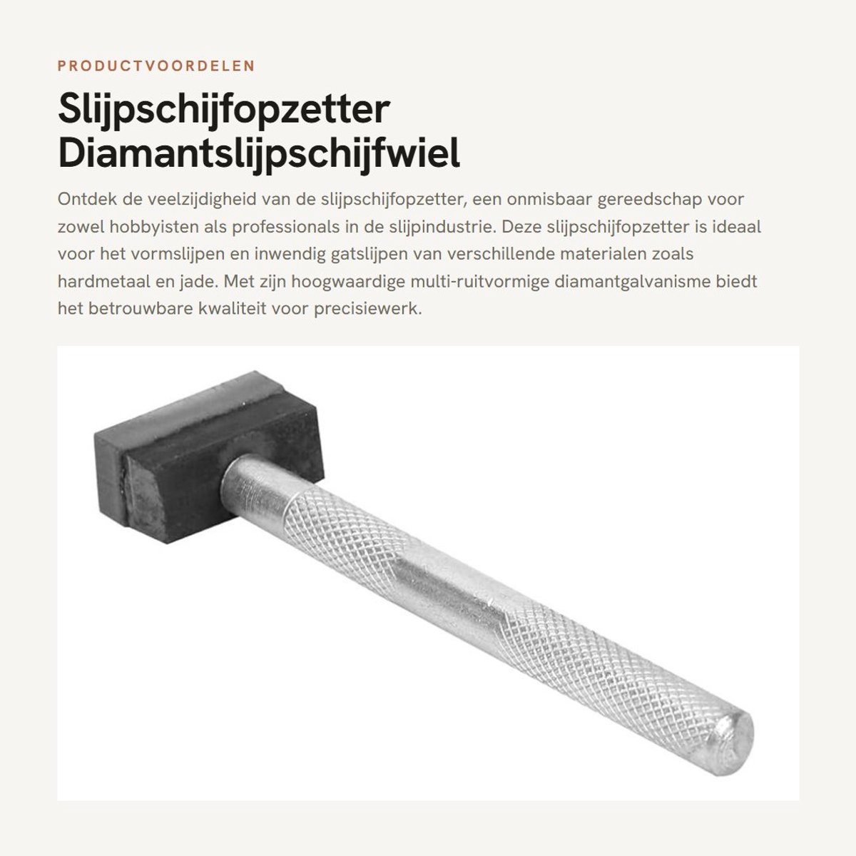 Dailygoods- Slijpschijfopzetter - Diamantslijpschijfwiel - Steenslijpmachine - Gereedschap voor keramische/slijpschijven - Precisiewerk - Duurzaam/slijtvast. - Slijpgereedschap