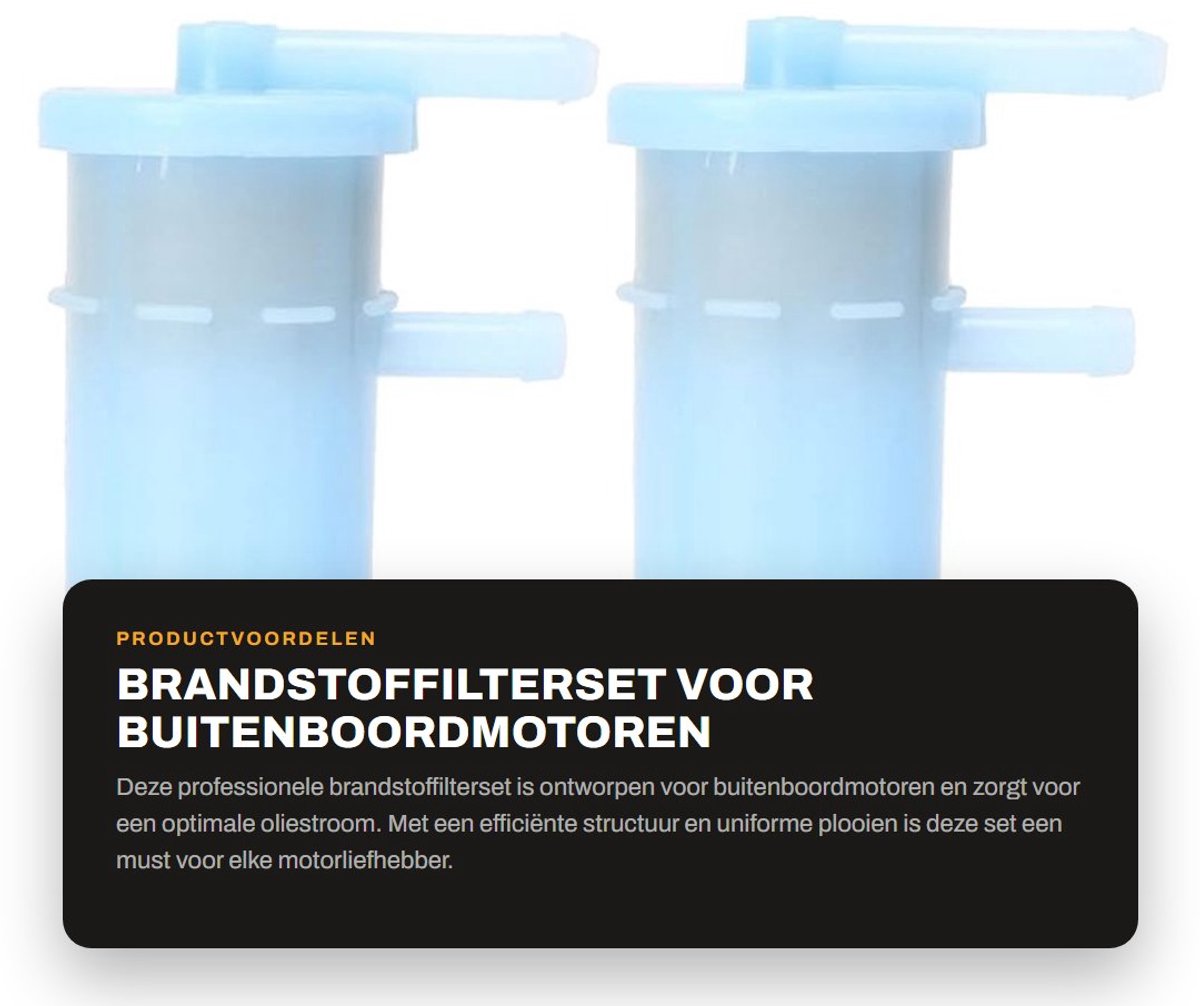 Dailygoods- Brandstoffilter Professioneel - Brandstoffilterset 2 stuks - Hoge oliestroom - OEM 15410‑87J30 - Efficiënte media - Verlengde levensduur - Brandstoffilterelement