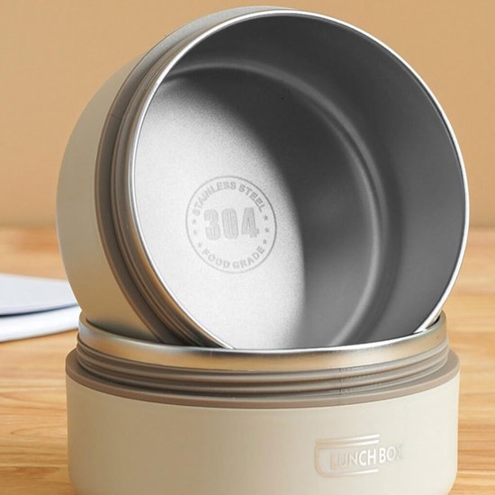 Rvs Lunchbox - Bento Box Voedselcontainer - Lunch Warm Houden - Dubbele Laag Isolatie — afbeelding 3