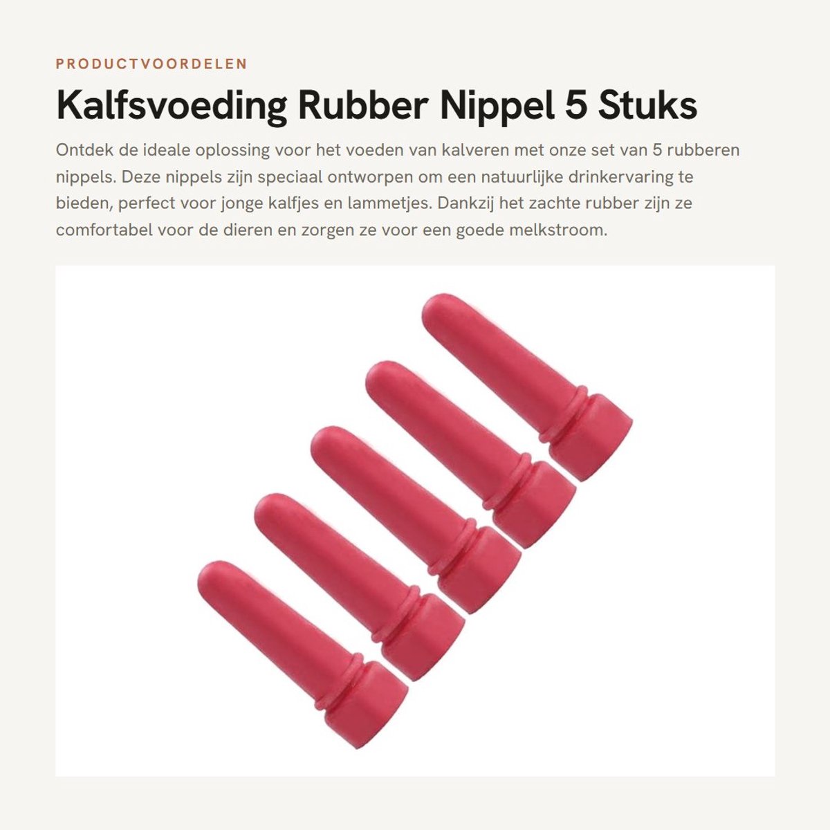 Dailygoods- Speen 5 Stuks - Zuigfles - Rubber - Melk Drink - Kalf - 6.9 cm Lengte