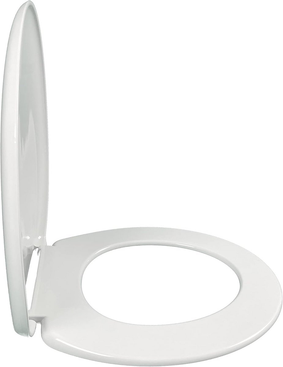 Toiletzitting Polypropyleen - Toiletdeksel Zitting - Badkamer Vernieuwen - Extra Platte Vorm - Oval Vorm - Grijs