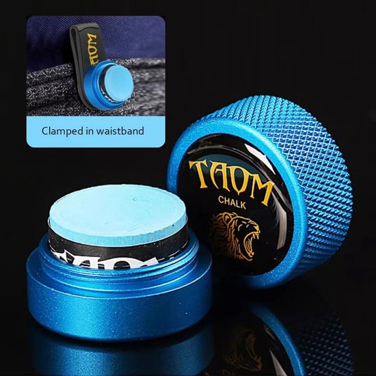 Magnetische Krijt Houder voor Biljartkeu - Ronde, Compacte Tip Case voor Pool & Snooker van Merkloos — afbeelding 2