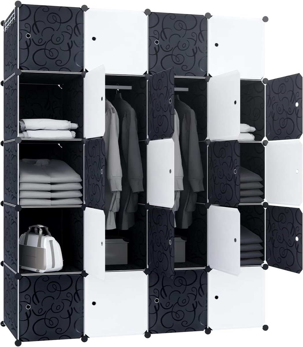 Opbergrek met Kubusvakken - Modulaire Kast - Ruimte Ordenen - Vrij Combineerbaar - 20 Vakk