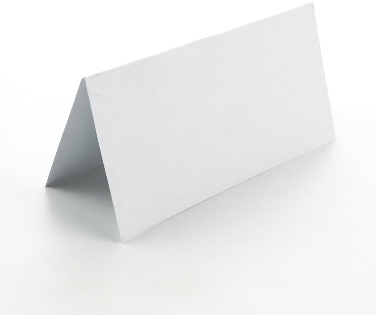 Dailygoods- Tafelkaarten 100 stuks - Blanco - 10 x 5 cm - Plaatskaartjes - Naambordjes - Robuust papier - Printervriendelijk - Plaatskaarten