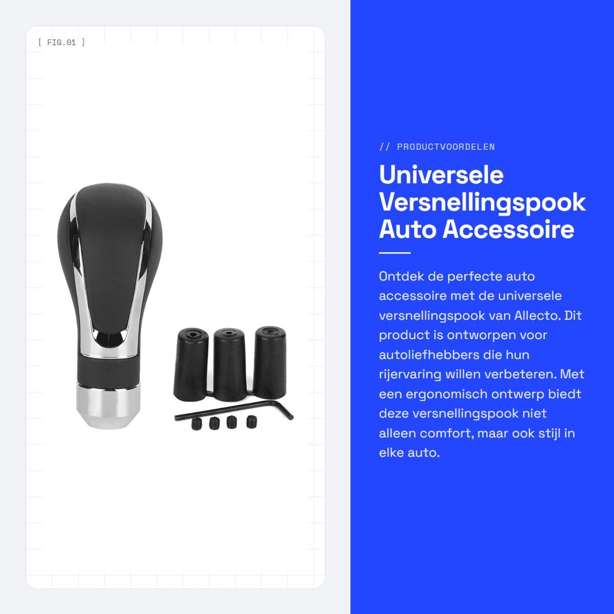 Dailygoods- Versnellingspook Hoes - Pookknop Universeel - Slagvast Kunststof - Waterdicht - Stofdicht - Eenvoudig te Installeren - Schakelknop