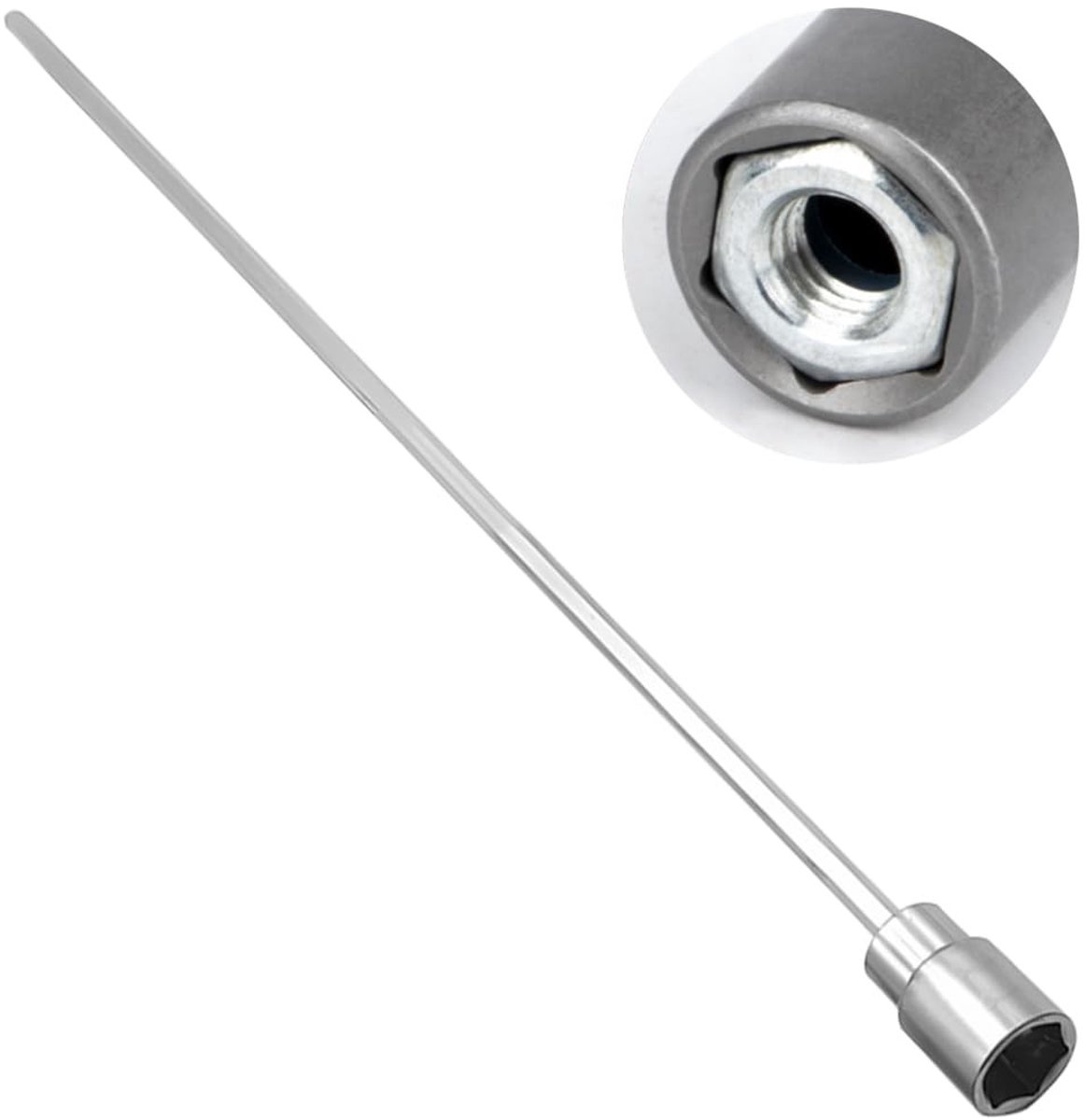 Dailygoods - Zeskantsleutel - Zeskantdopsleuteladapter - Verlenging voor accuschroevendraaier - 300x19mm - Universele accessoires - Geschikt voor camp...